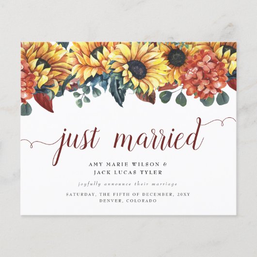 バジェット素朴サンフラワー結婚ズ発表 (正面)