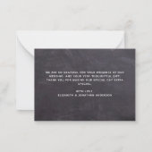 バジェット素朴シャルボードストリングライトサンキュー ノートカード (裏面)