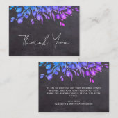 バジェット素朴シャルボードボタニカルサンキュー ノートカード (正面/裏面)