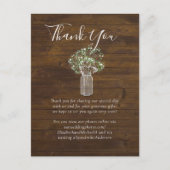 バジェット素朴ジプソフィラ・メイスン結婚ズ・ジャー ポストカード (正面)