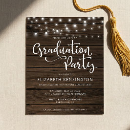 バジェット素朴ストリングライトウッド卒業パーティー