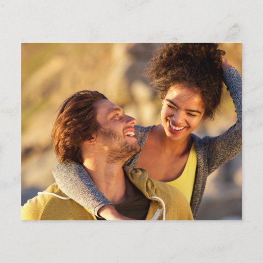 バジェット素朴ストリングライト2フォトウェディング招待 (裏面)