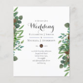 バジェット素朴ス結婚・クリスマスの冬の招待状 (正面)