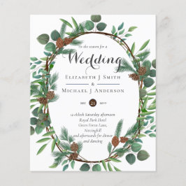 バジェット素朴ス結婚・クリスマスの冬の招待状