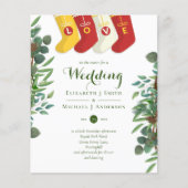 バジェット素朴ス結婚・クリスマスの冬の招待状 (正面)