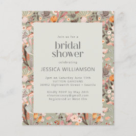 バジェット素朴セージグリーンフローラボホブライダルシャワー