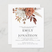 バジェット素朴テラコッタ花模様婚約パーティ (正面/裏面)