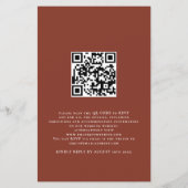バジェット素朴テラコッタ花模様QRウェディング招待 (裏面)