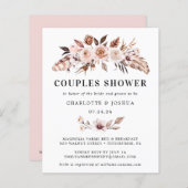 バジェット素朴テラコッタ赤面ボホカップルシャワー (正面/裏面)