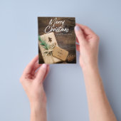 バジェット素朴トナカイのメリークリスマス チラシ (手)