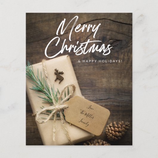 バジェット素朴トナカイのメリークリスマス チラシ (正面)