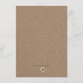 バジェット素朴ドライサンフラワークラフト結婚ズ メニュー (裏面)