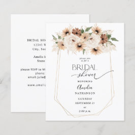 バジェット素朴ニュートラルボホフローラブライダルシャワー