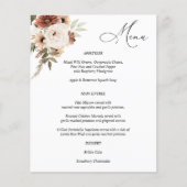 バジェット素朴ニュートラルBohoフローラメニュー チラシ (正面)