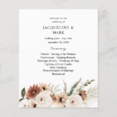 バジェット素朴ニュートラルBohoフローラ結婚の式 チラシ (正面)