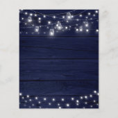 バジェット素朴ネイビーWood Mason Jars日付を保存 (裏面)