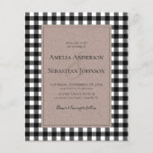 バジェット素朴バッファロープレイド結婚式招待状 (正面)