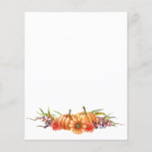 バジェット素朴パンプキンブライダルシャワー招待 (裏面)