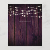 バジェット素朴パープルフラワーオレンジの結婚式の招待 (裏面)