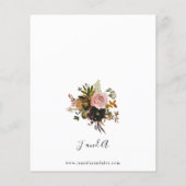 バジェット素朴パープル、ピンクおよび金ゴールドのフローラの結婚F チラシ (裏面)