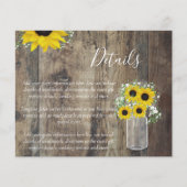 バジェット素朴ヒマワリ結婚の詳細囲い (正面)