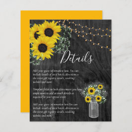 バジェット素朴ヒマワリ結婚の詳細囲い