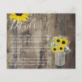 バジェット素朴ヒマワリ結婚の詳細囲い (正面)