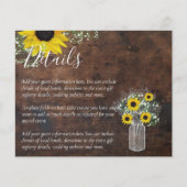 バジェット素朴ヒマワリ結婚の詳細囲い (正面)