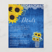 バジェット素朴ヒマワリ結婚の詳細囲い (正面)