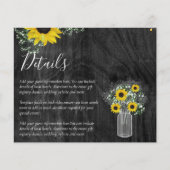 バジェット素朴ヒマワリ結婚の詳細囲い (正面)