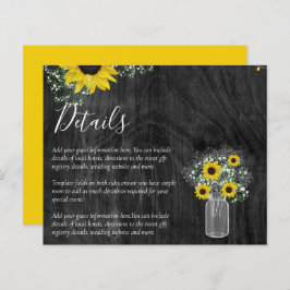 バジェット素朴ヒマワリ結婚の詳細囲い