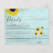 バジェット素朴ヒマワリ結婚の詳細囲い (正面)