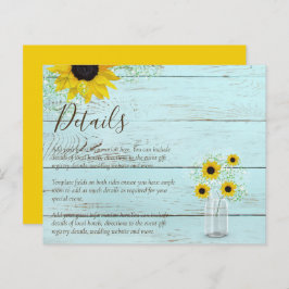 バジェット素朴ヒマワリ結婚の詳細囲い