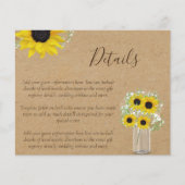 バジェット素朴ヒマワリ結婚の詳細囲い (正面)