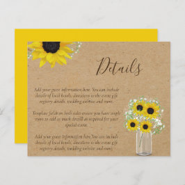 バジェット素朴ヒマワリ結婚の詳細囲い