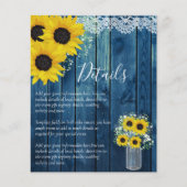 バジェット素朴ヒマワリ結婚の詳細囲い (正面)