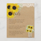 バジェット素朴ヒマワリ結婚の詳細囲い (正面)