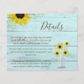 バジェット素朴ヒマワリ結婚の詳細囲い (正面)