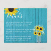 バジェット素朴ヒマワリ結婚の詳細囲い (正面)