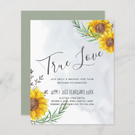 バジェット素朴ヒマワリ葉アオリーブ結婚ズ