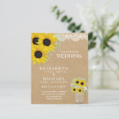 バジェット素朴ヒマワリBabysブレスウェディング招待 (スタンド正面)