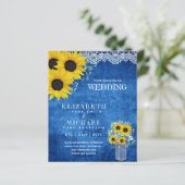 バジェット素朴ヒマワリBabysブレスウェディング招待 (スタンド正面)