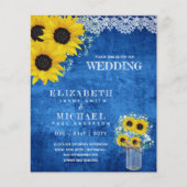 バジェット素朴ヒマワリBabysブレスウェディング招待 (正面)