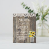 バジェット素朴ヒマワリBabysブレスウェディング招待 (スタンド正面)