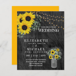 バジェット素朴ヒマワリBabysブレスウェディング招待