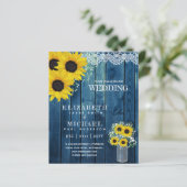 バジェット素朴ヒマワリBabysブレスウェディング招待 (スタンド正面)