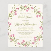 バジェット素朴ピンクガーデンフラワーズブライダルシャワー (正面)