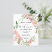 バジェット素朴ピンクフローラブライダルシャワー招待 (スタンド正面)