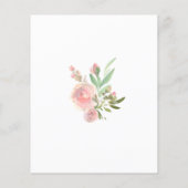 バジェット素朴ピンクフローラブライダルシャワー招待 (裏面)