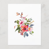 バジェット素朴ピンクフローラ結婚式招待状 (裏面)